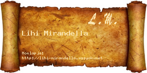 Lihi Mirandella névjegykártya